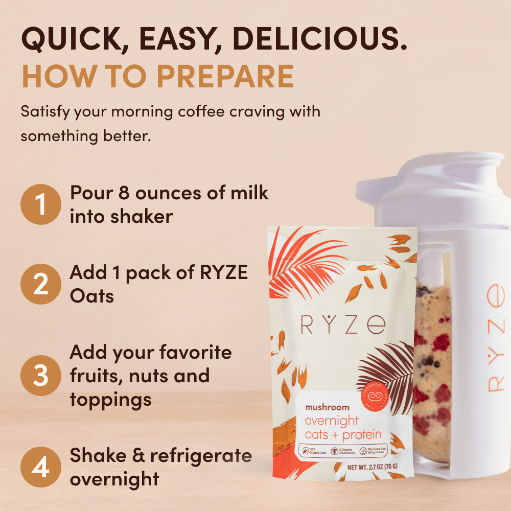 RYZE 14-Serving Mushroom Overnight Oats
