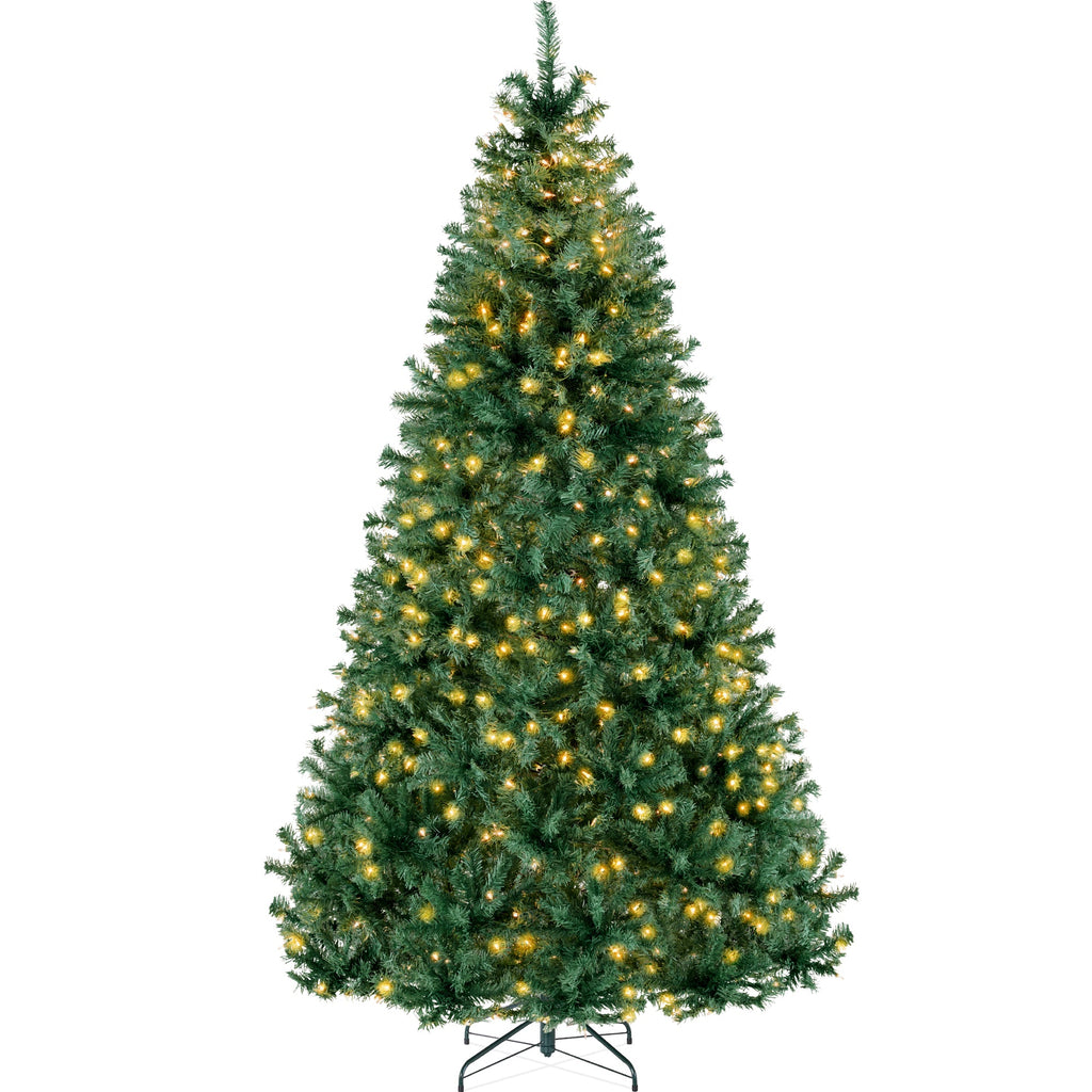 Premium Artificial Pre-Lit Pine Christmas Tree w/ 1,000 Tips 250 Lights