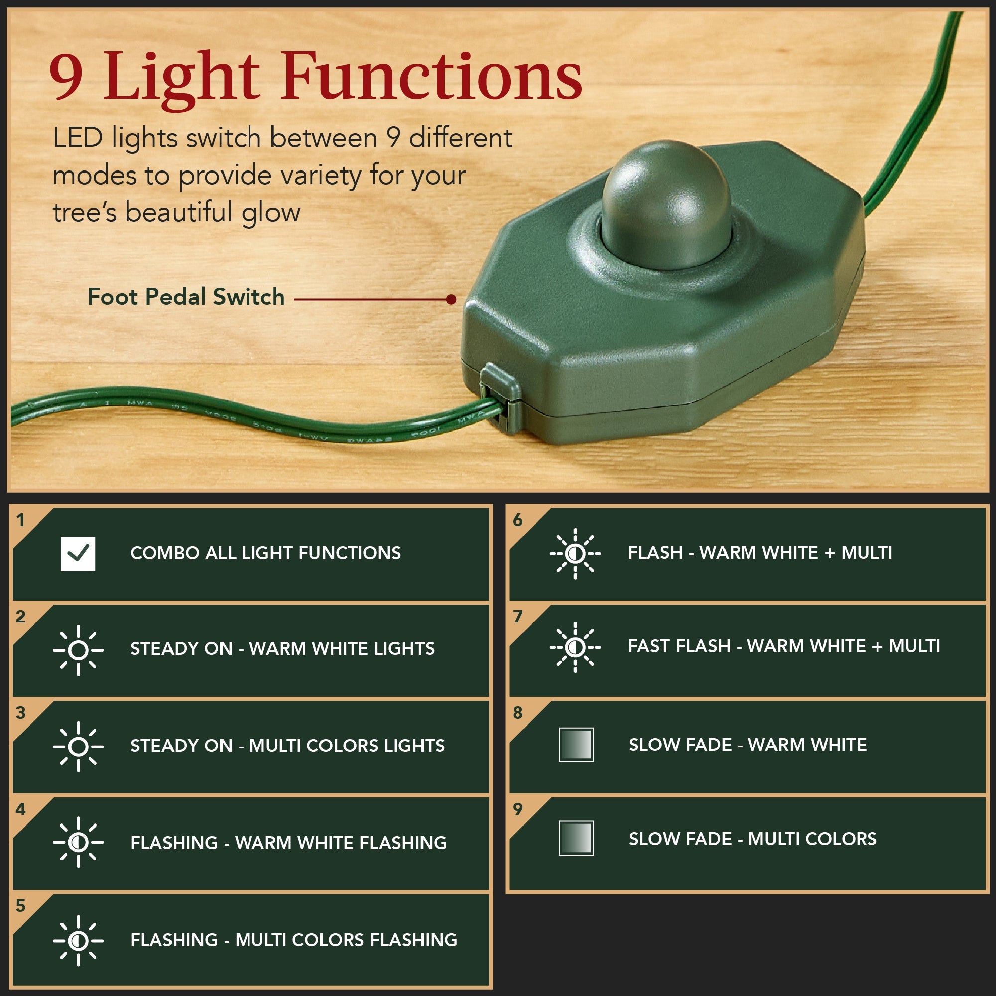 Pre-Lit Sparse Christmas Tree w/ 2-in-1 LED Lights Cordless Connection