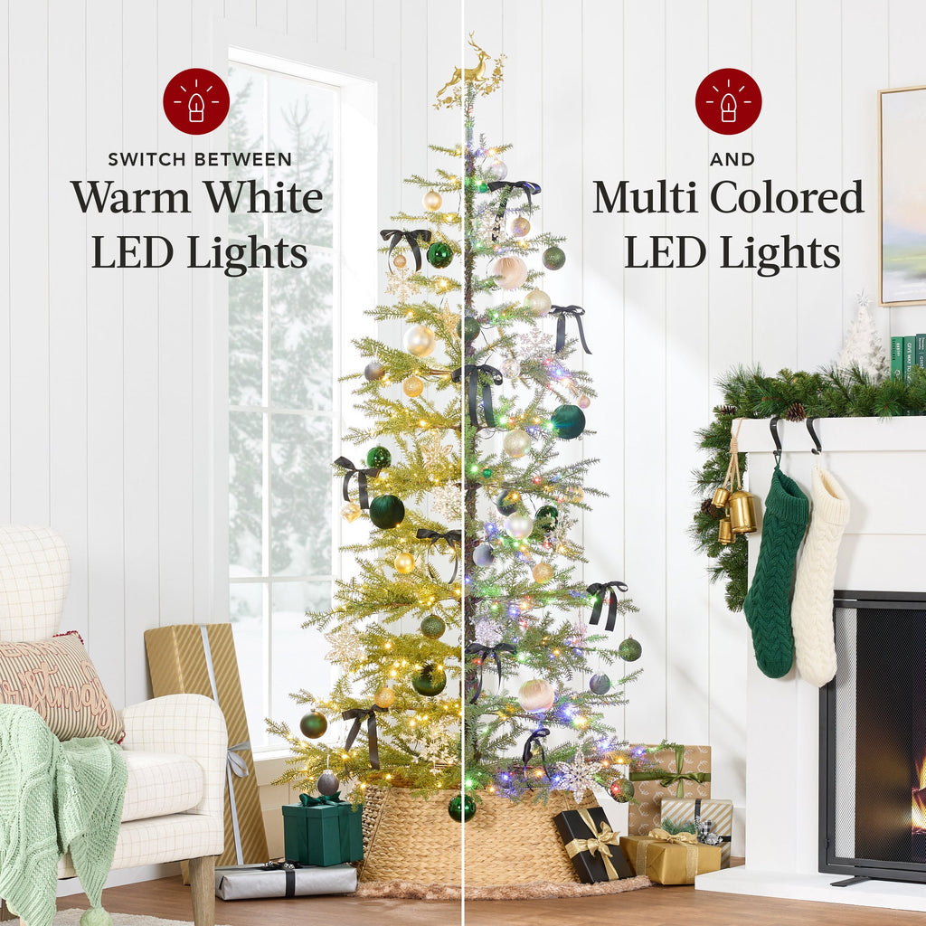 Pre-Lit Sparse Christmas Tree w/ 2-in-1 LED Lights Cordless Connection