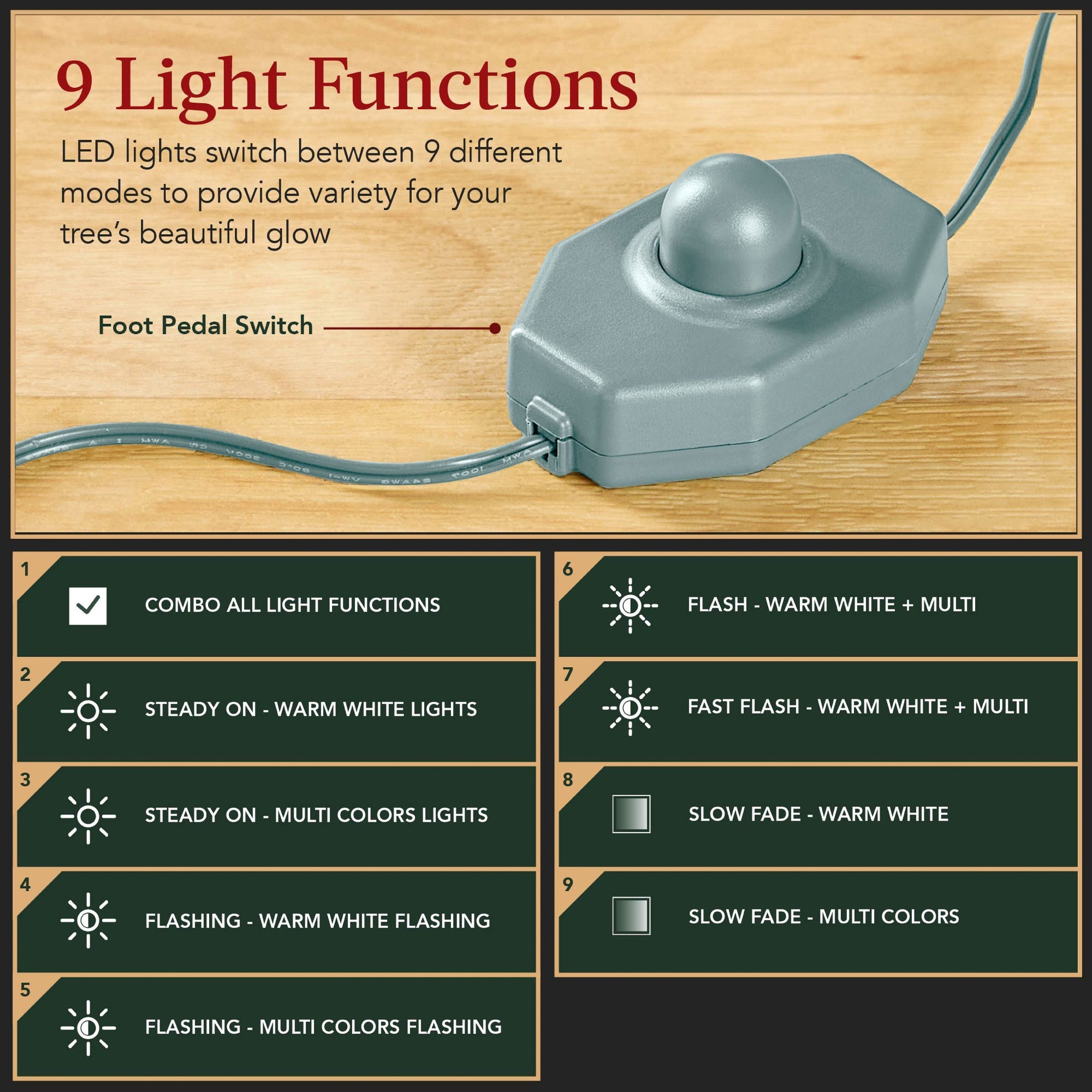 Pre-Lit Sparse Christmas Tree w/ 2-in-1 LED Lights Cordless Connection
