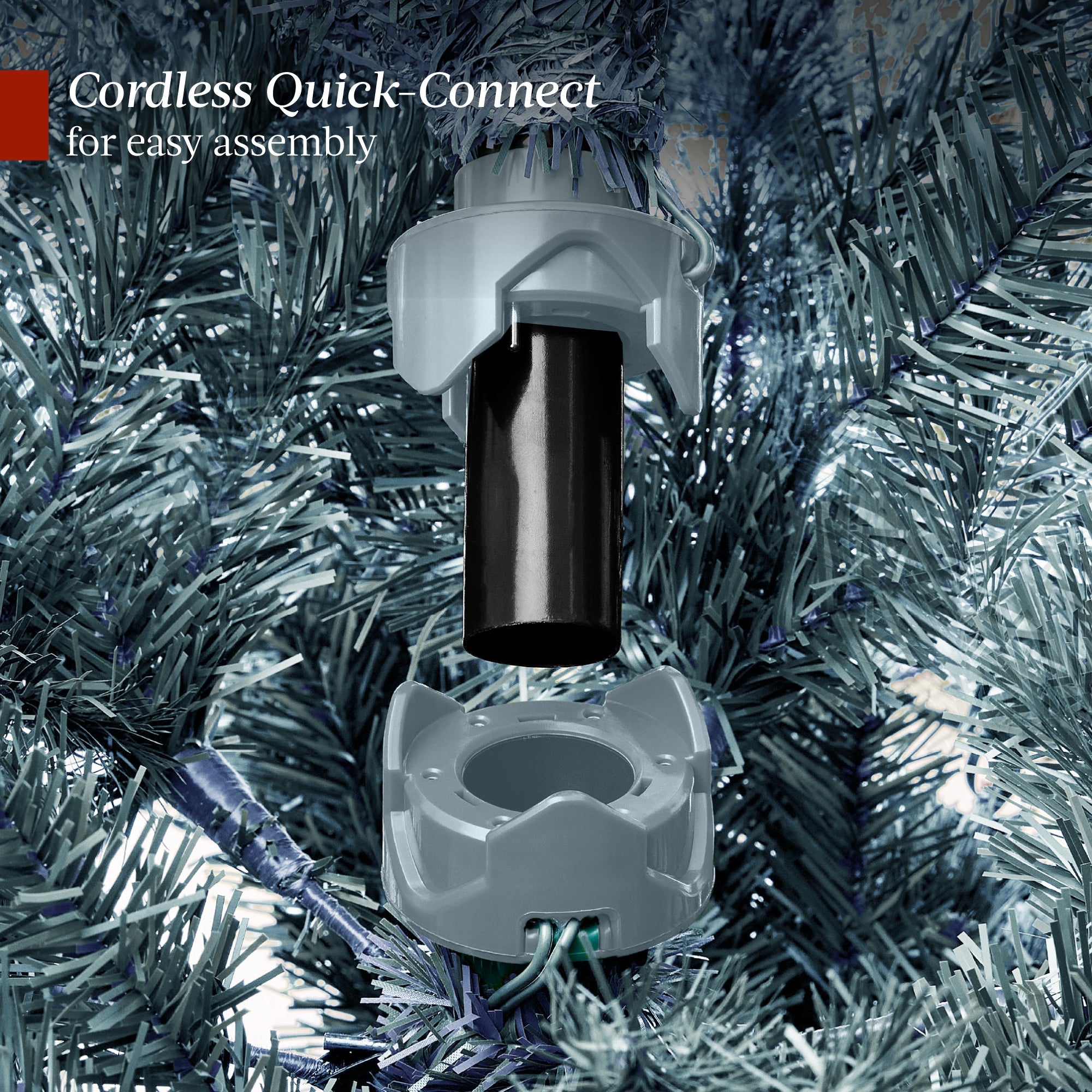 Pre-Lit Sparse Christmas Tree w/ 2-in-1 LED Lights Cordless Connection